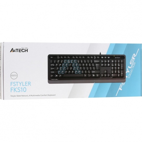 Клавиатура A4Tech Fstyler FKS10 черный/серый - фото 7
