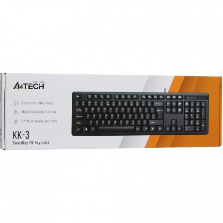 Клавиатура A4Tech KK-3 черный USB - фото 7