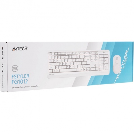 Клавиатура + мышь A4Tech Fstyler FG1012 белый - фото 11