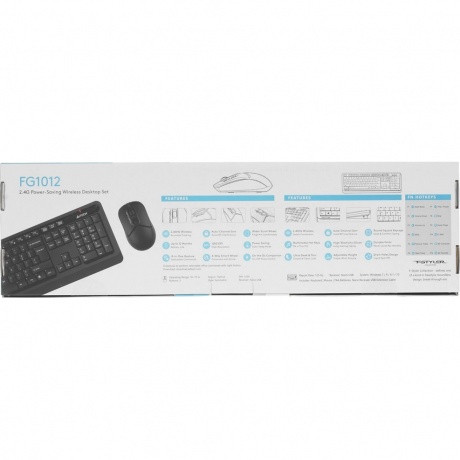 Клавиатура + мышь A4Tech Fstyler FG1012 черный - фото 15