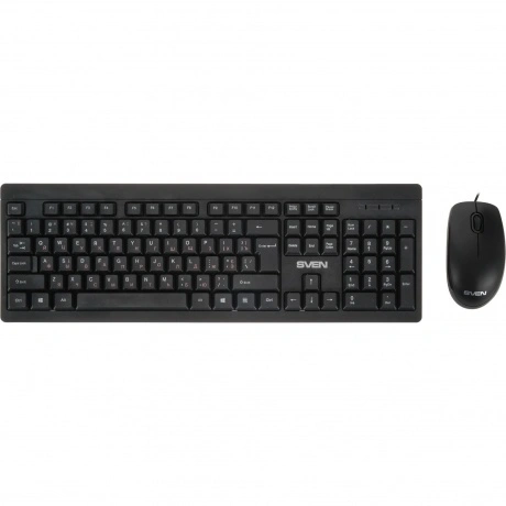 Набор клавиатура и мышь SVEN KB-S320C чёрные (USB, 105 кл, 4 кно...