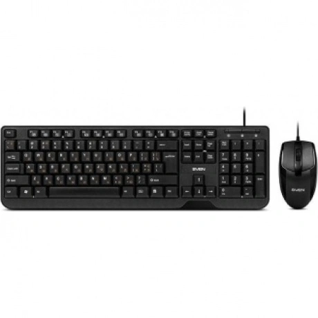 Набор клавиатура + мышь SVEN KB-S330C черные (USB, 104 кл., 3кн....