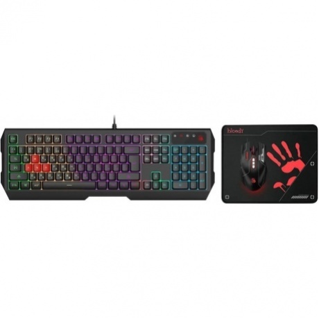 Клавиатура + мышь A4Tech Bloody B1700 черный USB LED - фото 1