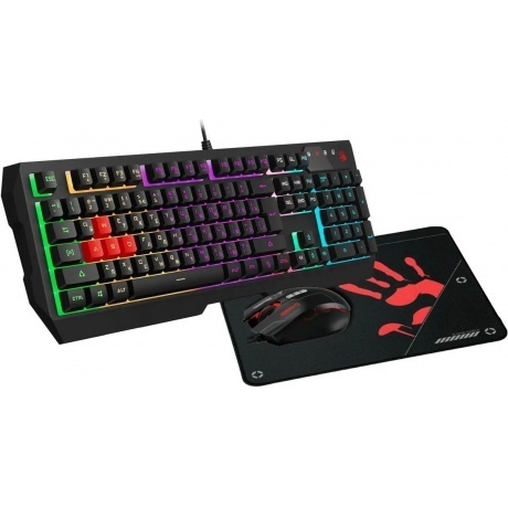 Клавиатура + мышь A4Tech Bloody B1700 черный USB LED - фото 3
