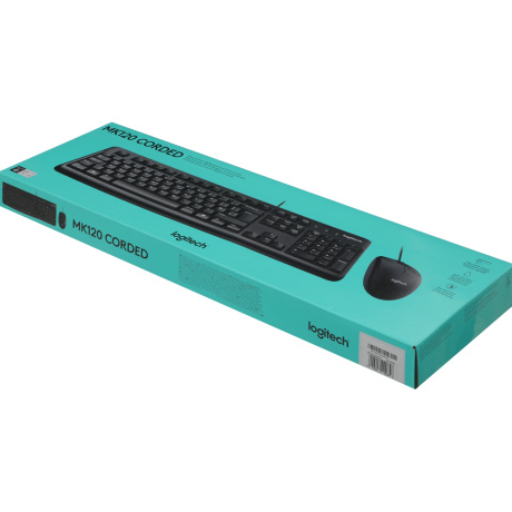 Клавиатура + мышь Logitech MK120 черный/серый USB (920-002562) - фото 10