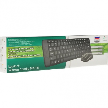 Клавиатура + мышь Logitech MK220 черный (920-003161) - фото 7