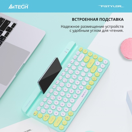 Клавиатура A4Tech Fstyler FBK30 зеленый - фото 12