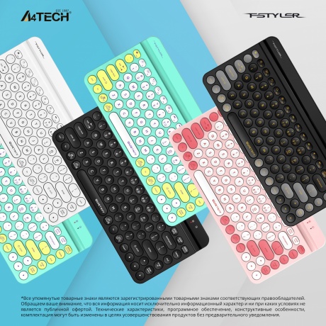 Клавиатура A4Tech Fstyler FBK30 зеленый - фото 23