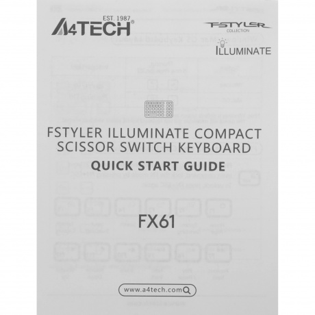 Клавиатура A4Tech Fstyler FX61 белый - фото 17