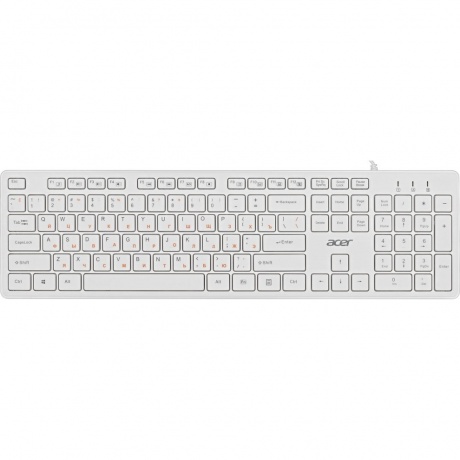 Клавиатура Acer OKW123 белый USB (ZL.KBDEE.00D) - фото 1