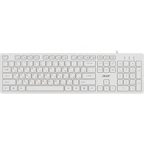 Клавиатура Acer OKW123 белый USB (ZL.KBDEE.00D)