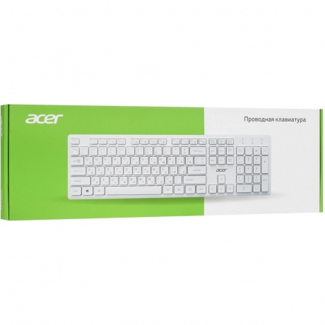 Клавиатура Acer OKW123 белый USB (ZL.KBDEE.00D) - фото 6
