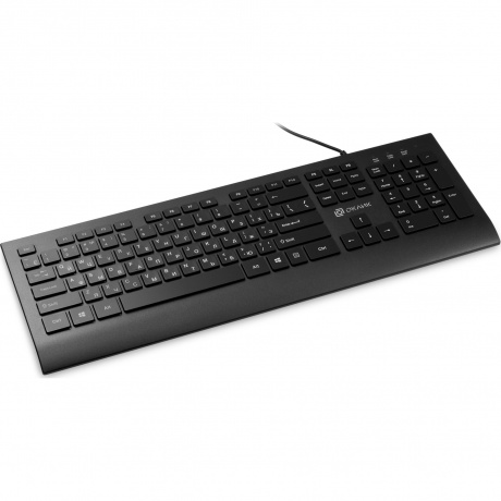 Клавиатура Oklick155M черный USB slim (подставка для запястий) (1678057) - фото 2