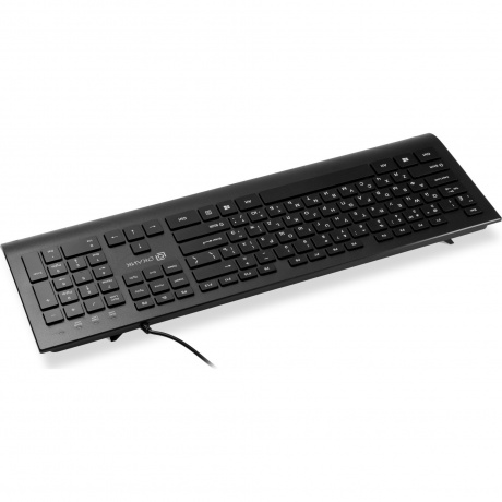 Клавиатура Oklick155M черный USB slim (подставка для запястий) (1678057) - фото 3