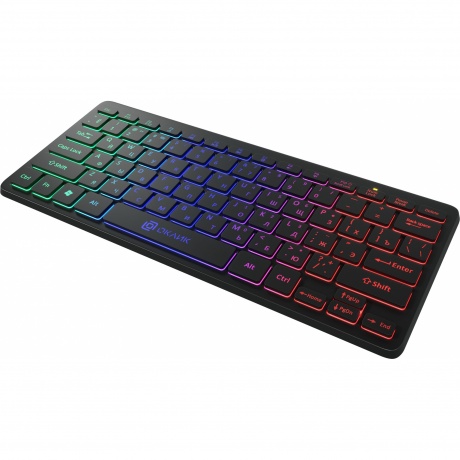Клавиатура Oklick 300S черный USB slim LED (1696461) - фото 4