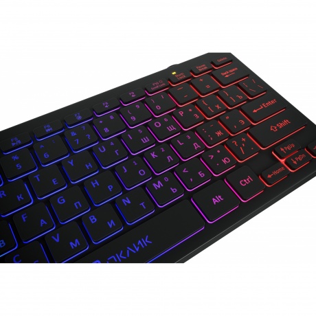 Клавиатура Oklick 300S черный USB slim LED (1696461) - фото 5