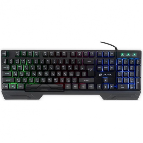 Клавиатура Oklick 709G черный USB LED (1788144) - фото 2