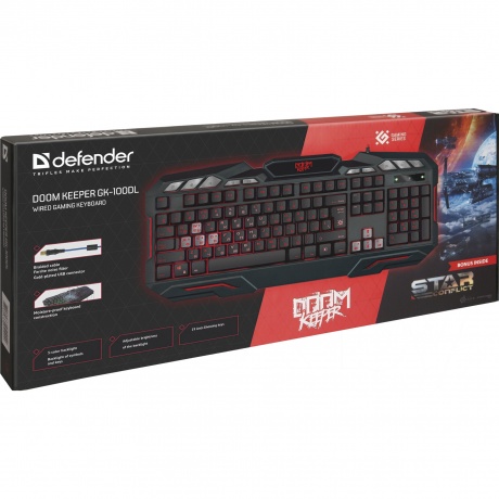 Клавиатура Defender Doom Keeper GK-100DL RU - фото 9