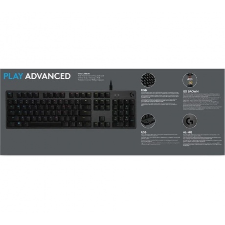 Клавиатура Logitech G512 Carbon черная USB (920-009351) - фото 15