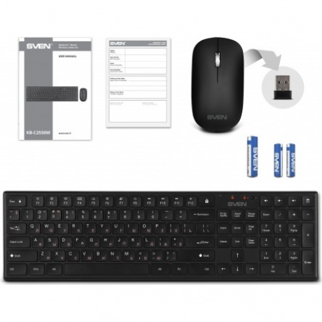 Набор клавиатура+мышь Sven KB-C2550W чёрный (SV-021672) - фото 6