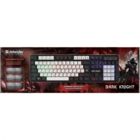 Клавиатура Defender DARK KNIGHT GK-077 WH/BL (45078) - фото 6