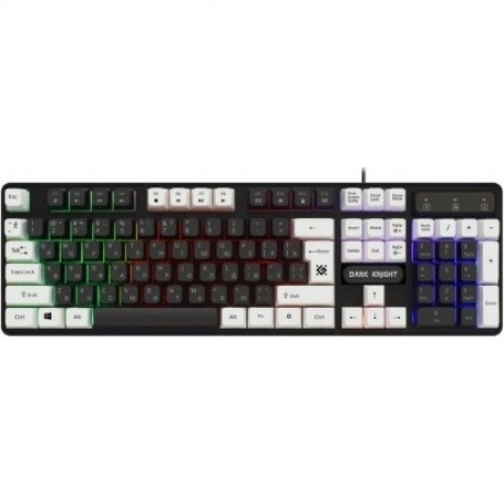 Клавиатура Defender DARK KNIGHT GK-077 RU BL/WH (45077)
