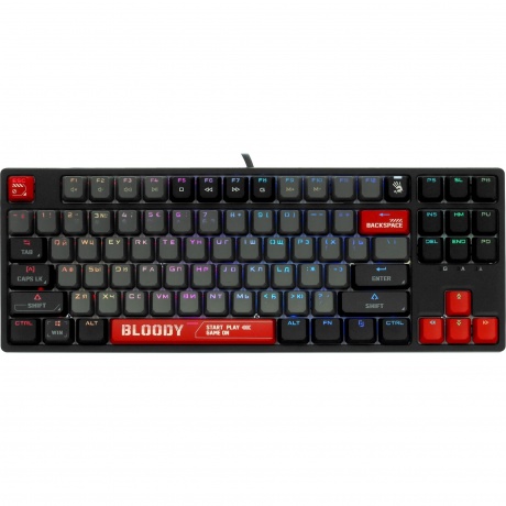 Клавиатура A4Tech Bloody S87 Energy Black-Red - фото 1
