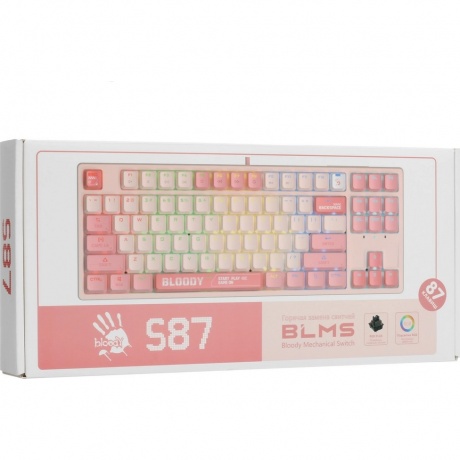 Клавиатура A4Tech Bloody S87 Energy Pink - фото 11