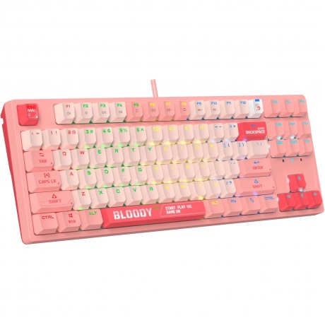 Клавиатура A4Tech Bloody S87 Energy Pink - фото 17