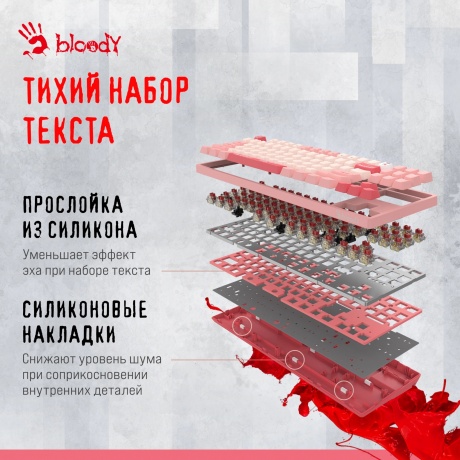Клавиатура A4Tech Bloody S87 Energy Pink - фото 28