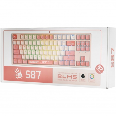 Клавиатура A4Tech Bloody S87 Energy Pink - фото 34