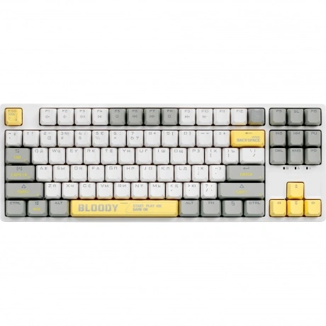 Клавиатура A4Tech Bloody S87 Energy White-Yellow
