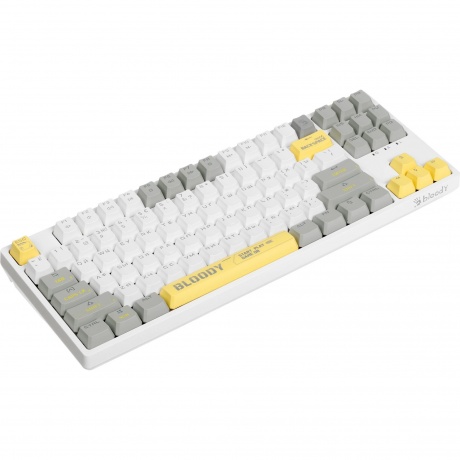Клавиатура A4Tech Bloody S87 Energy White-Yellow - фото 4