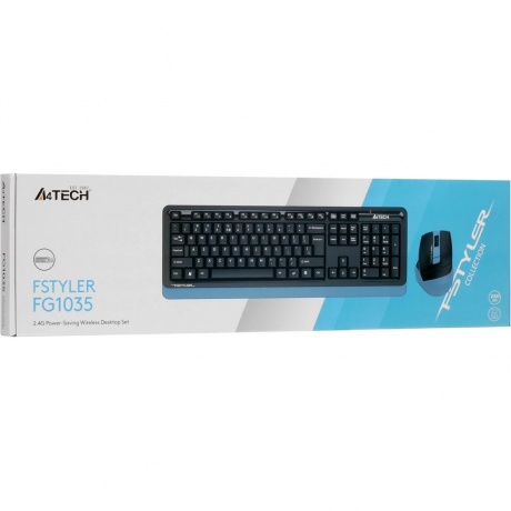Клавиатура A4Tech Fstyler FG1035 Navy Blue - фото 10