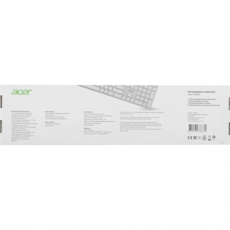 Клавиатура Acer OKR301 White-Silver ZL.KBDEE.015 - фото 8