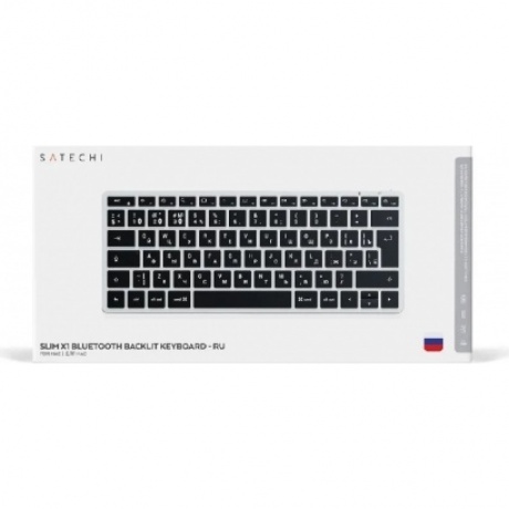 Клавиатура Satechi Slim X1 Bluetooth Keyboard-RU серебристый. - фото 6