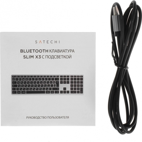 Клавиатура Satechi Slim X3 Bluetooth Keyboard-RU серебристый - фото 2