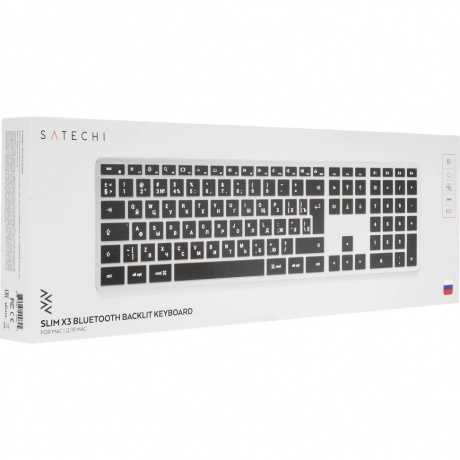 Клавиатура Satechi Slim X3 Bluetooth Keyboard-RU серебристый - фото 4