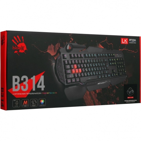 Клавиатура A4Tech Bloody B314 черный - фото 7