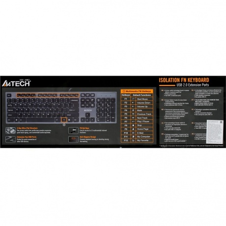 Клавиатура A4Tech KV-300H серый/черный - фото 7