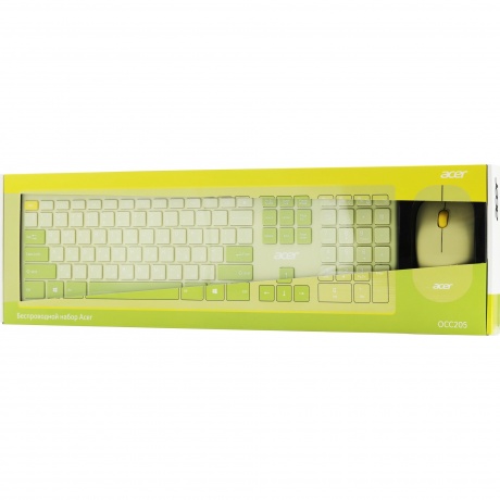 Клавиатура + мышь Acer OCC205 зеленый/желтый (ZL.ACCEE.00E) - фото 14