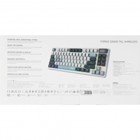 Клавиатура MSI FORGE GK600 TKL Sky - фото 13