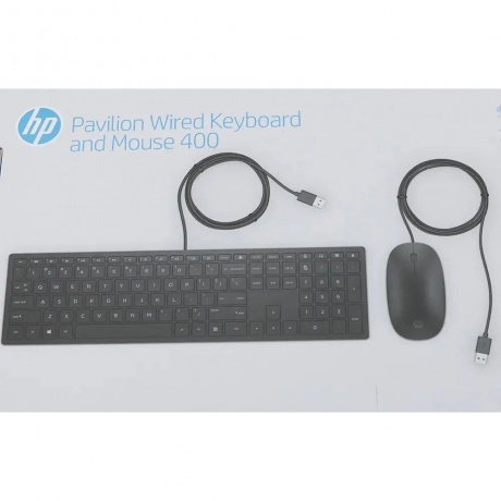 Клавиатура + мышь HP Pavilion Wired 400 (4CE97AA) Black - фото 14