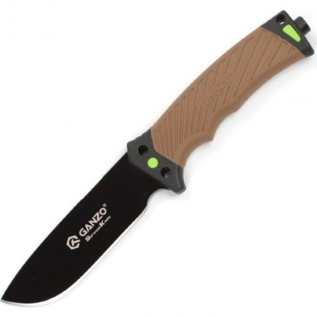 Нож Ganzo G8012 пустынный желтый, с чехлом