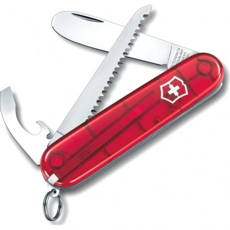 Нож My First Victorinox Parrot Edition, 84 мм, 9 функций, красны...