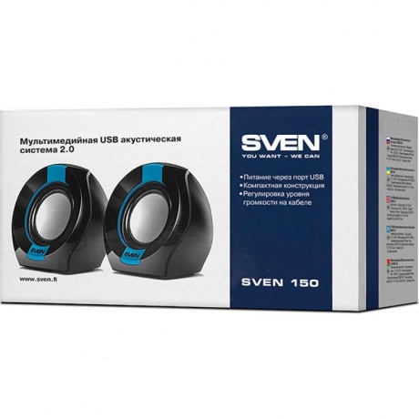 Колонки Sven 150 SV-013509 Black-Blue - фото 2
