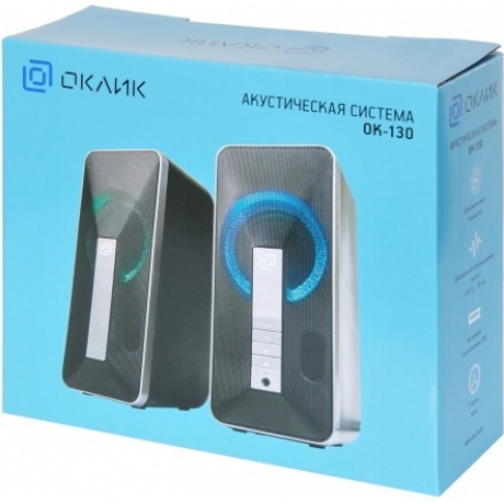 Колонки Oklick OK-130 2.0 черный 20Вт BT - фото 3