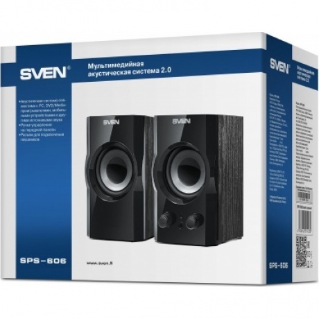 Колонки Sven SPS-606 2x3W Black - фото 4
