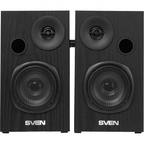 Колонки SVEN SPS-585 2.0 чёрные 2x10W, USB, дерево