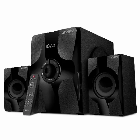 Колонки SVEN MS-315 2.1 чёрные 2x13W +  20W, Bluetooth, ПДУ, USB...